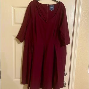 ModCloth pleated dress with pockets